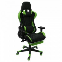 Кресло геймерское AksHome AXEL, RGB, черный, зеленый
