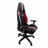 Кресло геймерское AksHome BOLID, ECO, черный, красный