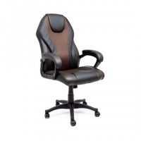 Кресло геймерское AksHome FORSAGE, ECO/сетка, коричневый, черный