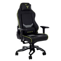 Кресло геймерское ZONE 51 Cyberpunk черный с зеленым