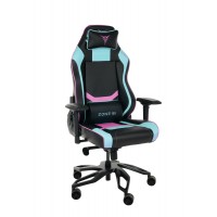 Кресло геймерское ZONE 51 Cyberpunk черный с голубым и розовым