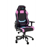 Кресло геймерское ZONE 51 Cyberpunk черный с розовым и голубым